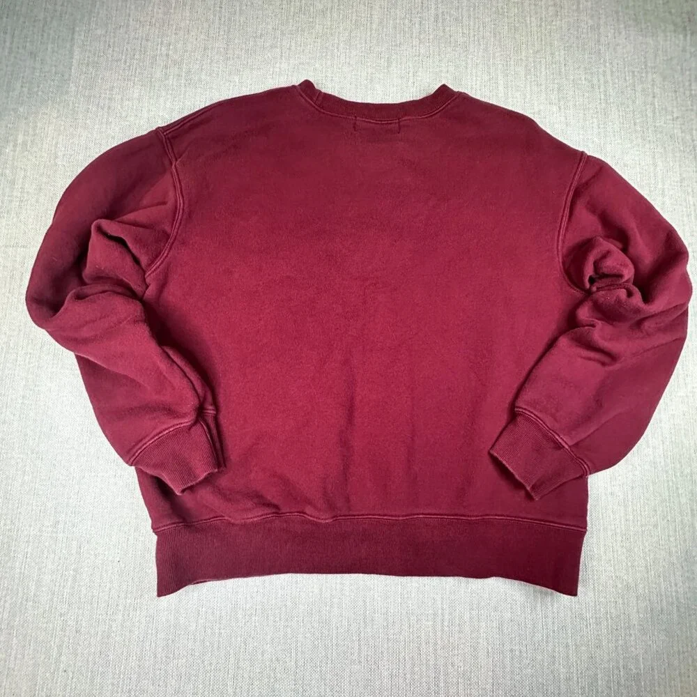 Hotel Wildfox Burgundy Lounge Set - Cozy Sweatshirt & Joggers Sweatpants Medium